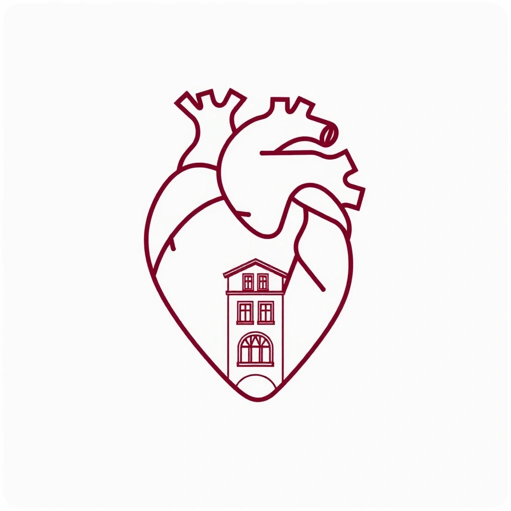 Abstract representation of heart health and architecture
