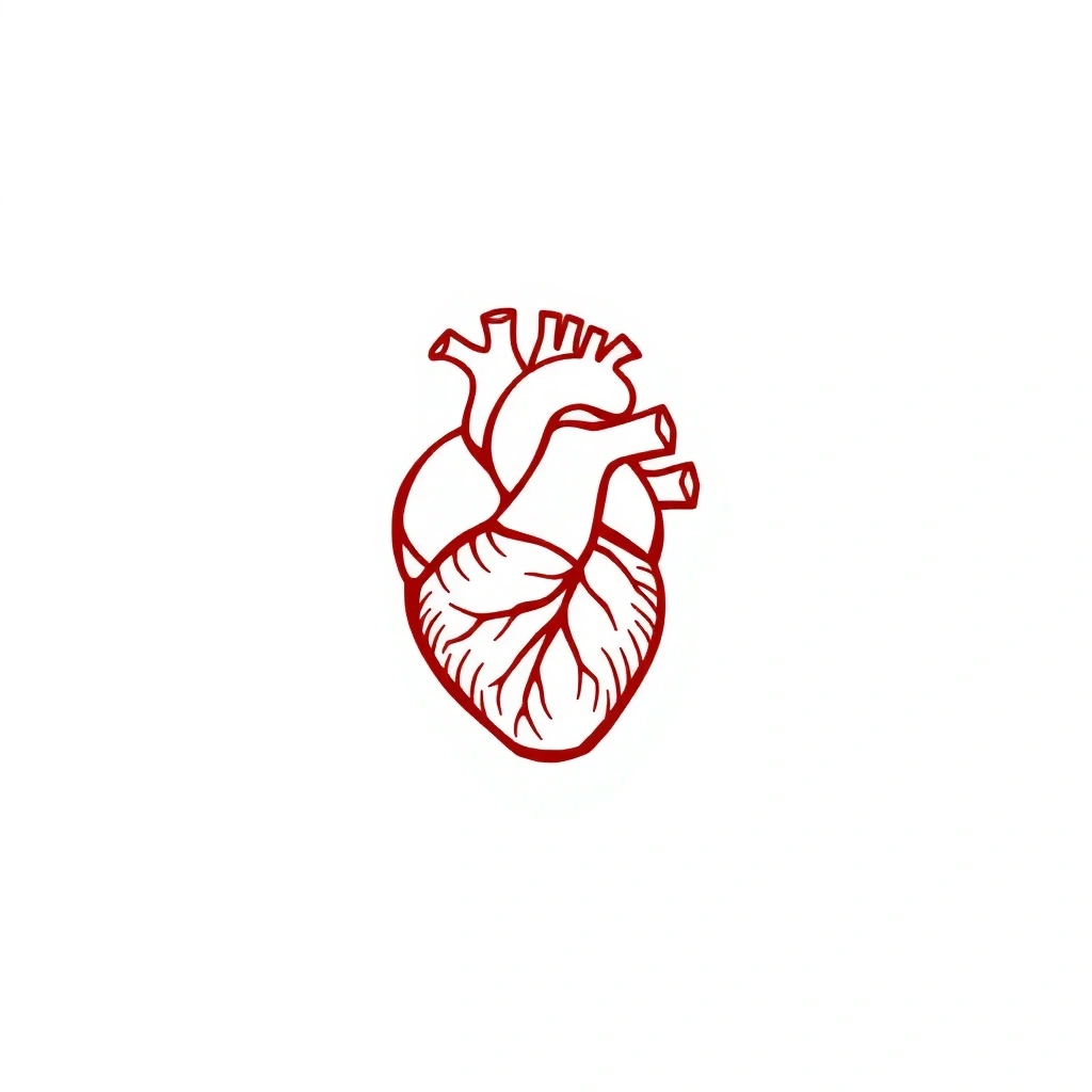 Abstract Heart Line Art